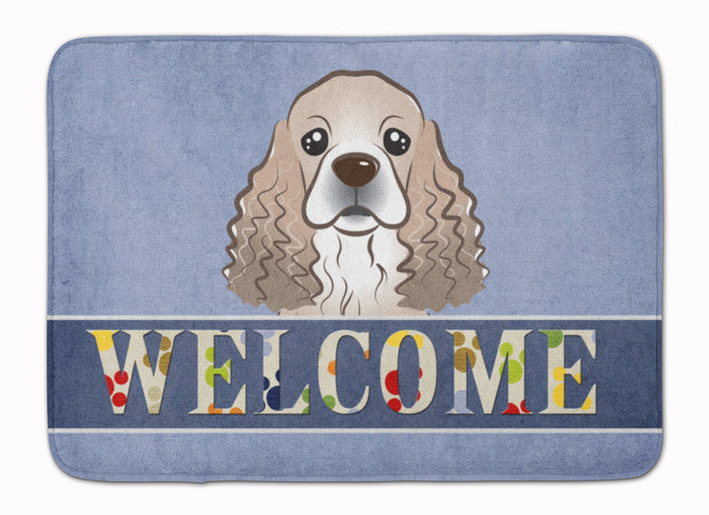 Cocker Spaniel Welcome Machine Washable Memory Foam Mat BB1402RUG