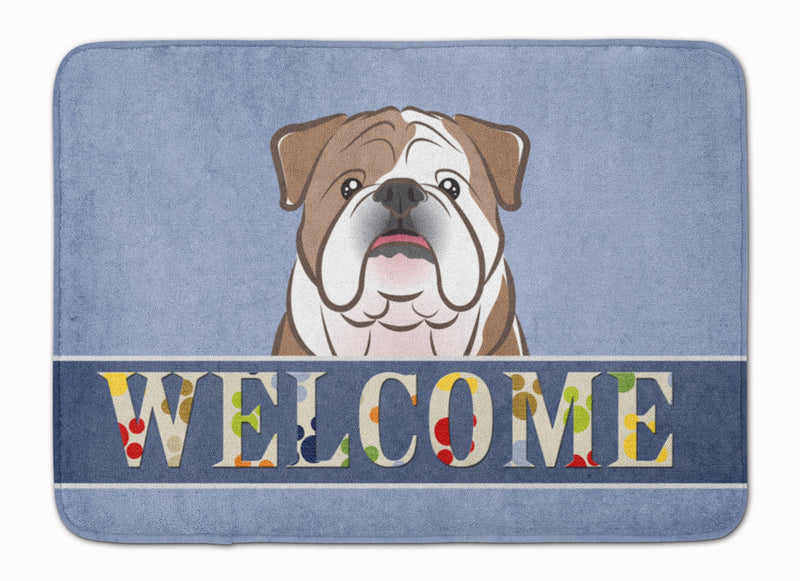 English Bulldog  Welcome Machine Washable Memory Foam Mat BB1405RUG