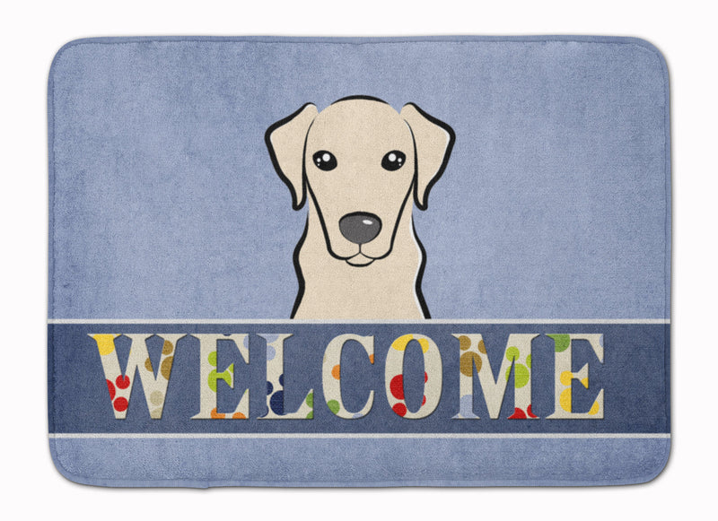 Yellow Labrador Welcome Machine Washable Memory Foam Mat BB1408RUG