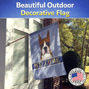 Boxer Welcome House Flag 28x40 Porch Sleeve Pole Decorative Outside Yard Banner Artwork Wall Hanging, Polyester