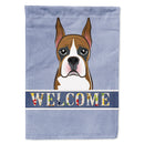 Boxer Welcome House Flag 28x40 Porch Sleeve Pole Decorative Outside Yard Banner Artwork Wall Hanging, Polyester