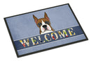 Boxer Welcome Doormat Indoor Outdoor 18H X 27W Front Door Mat Rugs for Entryway, Non Slip Washable