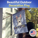 Westie Welcome House Flag 28x40 Porch Sleeve Pole Decorative Outside Yard Banner Artwork Wall Hanging, Polyester
