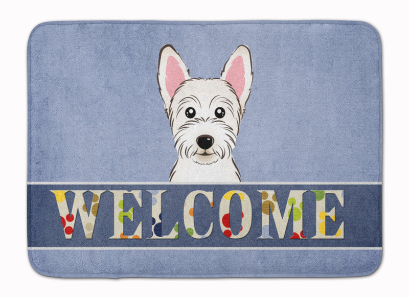 Westie Welcome Machine Washable Memory Foam Mat BB1412RUG