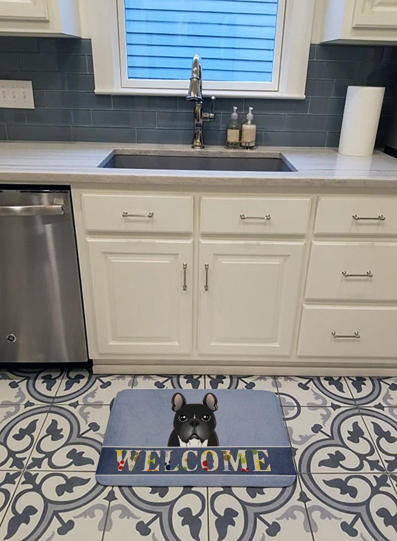 French Bulldog Welcome Machine Washable Memory Foam Mat BB1413RUG