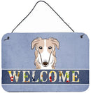 Borzoi Welcome Wall or Door Hanging Prints BB1414DS812