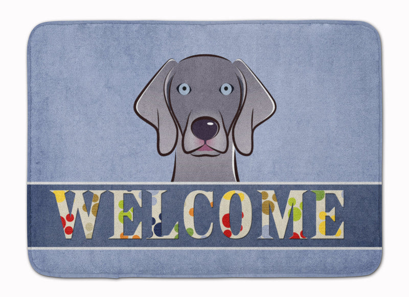 Weimaraner Welcome Machine Washable Memory Foam Mat BB1417RUG