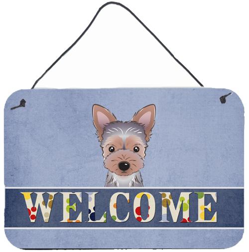 Yorkie Puppy Welcome Wall or Door Hanging Prints BB1418DS812