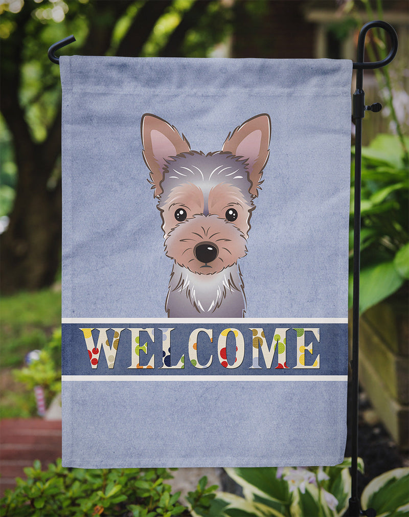 Yorkie Puppy Welcome Flag Garden Size BB1418GF