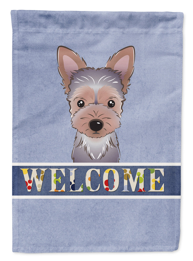 Yorkie Puppy Welcome Flag Garden Size BB1418GF