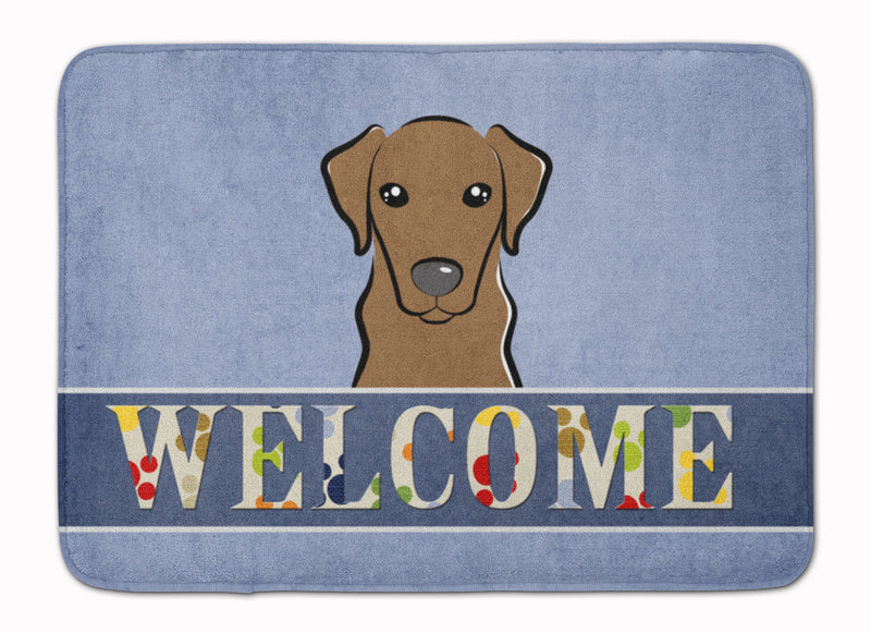 Chocolate Labrador Welcome Machine Washable Memory Foam Mat BB1420RUG