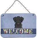 Black Labrador Welcome Wall or Door Hanging Prints BB1421DS812