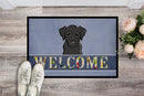 Black Labrador Welcome Doormat - 24x36 Decorative Floor Mat – Indoor/Outdoor Rug with Artistic Flair BB1421JMAT