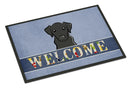 Black Labrador Welcome Doormat - 18x27 Decorative Floor Mat – Indoor/Outdoor Rug with Artistic Flair BB1421MAT