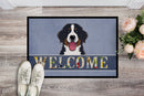Bernese Mountain Dog Welcome Doormat Indoor Outdoor 24H X 36W Front Door Mat Rugs for Entryway, Non Slip Washable Low Pile,