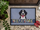 Bernese Mountain Dog Welcome Doormat Indoor Outdoor 24H X 36W Front Door Mat Rugs for Entryway, Non Slip Washable Low Pile,