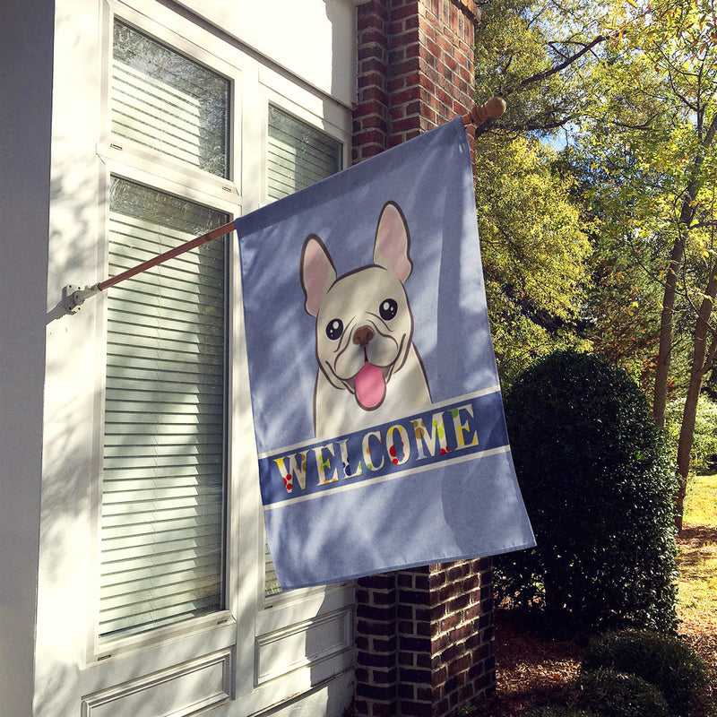 French Bulldog Welcome Flag Canvas House Size BB1424CHF