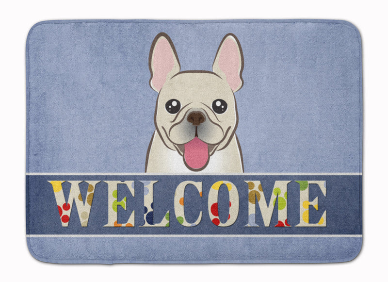 French Bulldog Welcome Machine Washable Memory Foam Mat BB1424RUG