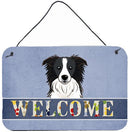 Border Collie Welcome Wall or Door Hanging Prints BB1427DS812