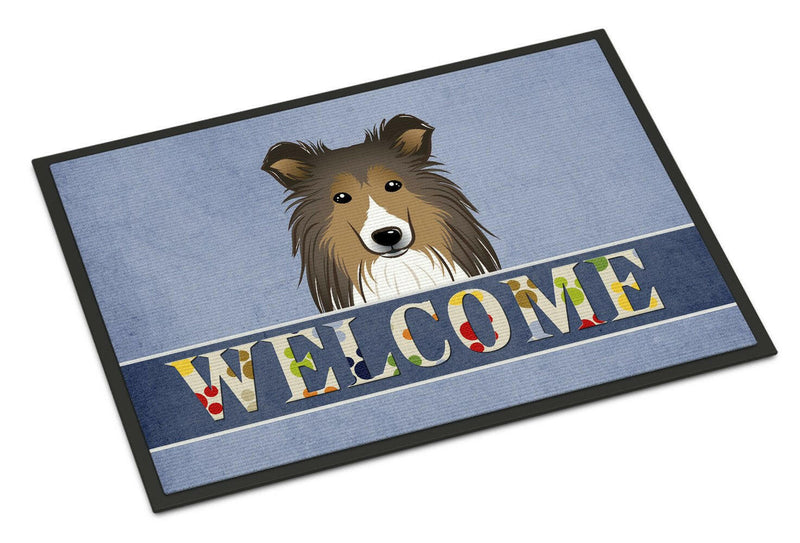 Sheltie Welcome Indoor or Outdoor Mat 18x27 BB1428MAT