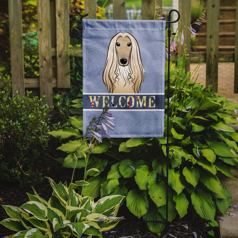 Afghan Hound Welcome Flag Garden Size BB1430GF