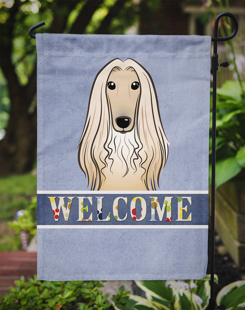 Afghan Hound Welcome Flag Garden Size BB1430GF