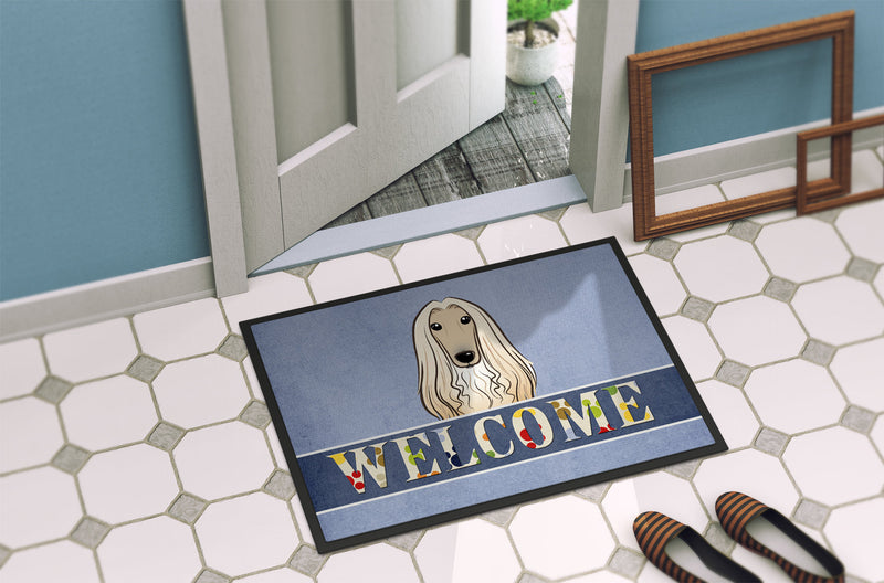 Afghan Hound Welcome Doormat - 24x36 Decorative Floor Mat – Indoor/Outdoor Rug with Artistic Flair BB1430JMAT