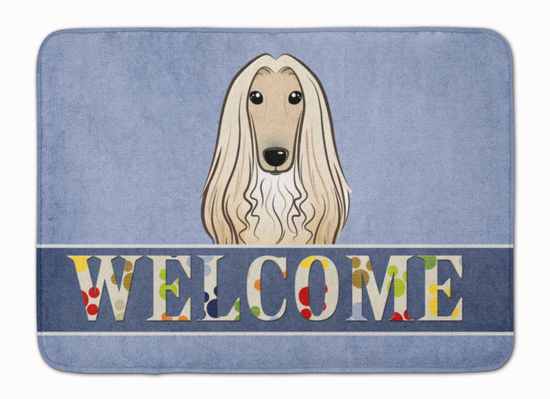 Afghan Hound Welcome Machine Washable Memory Foam Mat BB1430RUG