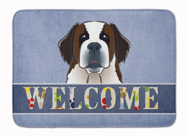 Saint Bernard Welcome Machine Washable Memory Foam Mat BB1432RUG