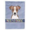 Jack Russell Terrier Welcome House Flag 28x40 Porch Sleeve Pole Decorative Outside Yard Banner Artwork Wall Hanging, Polyester