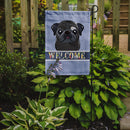 Black Pug Welcome Garden Flag – Decorative Outdoor Yard Flag BB1449GF