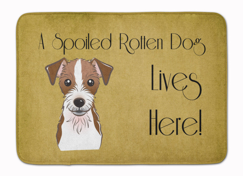 Jack Russell Terrier Spoiled Dog Lives Here Machine Washable Memory Foam Mat BB1450RUG