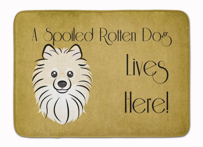 Pomeranian Spoiled Dog Lives Here Machine Washable Memory Foam Mat BB1455RUG