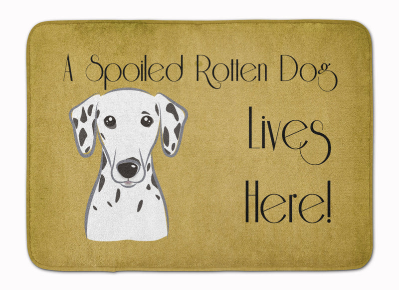 Dalmatian Spoiled Dog Lives Here Machine Washable Memory Foam Mat BB1458RUG