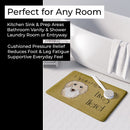 Longhair Creme Dachshund Spoiled Dog Lives Here Memory Foam Kitchen Mat Machine Washable Anti-Fatigue Cushion Comfort Bath or Kitchen Rug