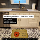 Longhair Red Dachshund Spoiled Dog Lives Here Memory Foam Kitchen Mat Machine Washable Anti-Fatigue Cushion Comfort Bath or Kitchen Rug