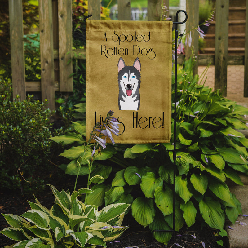 Alaskan Malamute Spoiled Dog Lives Here Flag Garden Size BB1466GF