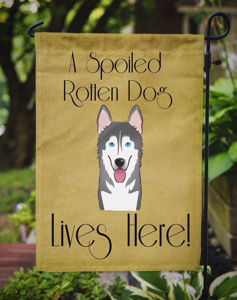 Alaskan Malamute Spoiled Dog Lives Here Flag Garden Size BB1466GF