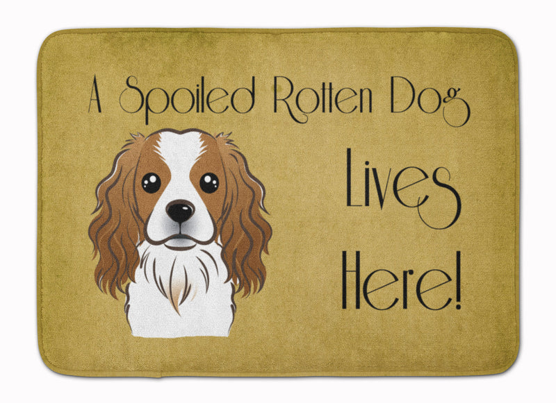 Cavalier Spaniel Spoiled Dog Lives Here Machine Washable Memory Foam Mat BB1472RUG