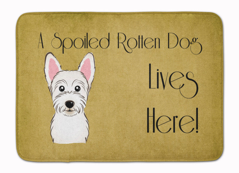 Westie Spoiled Dog Lives Here Machine Washable Memory Foam Mat BB1474RUG