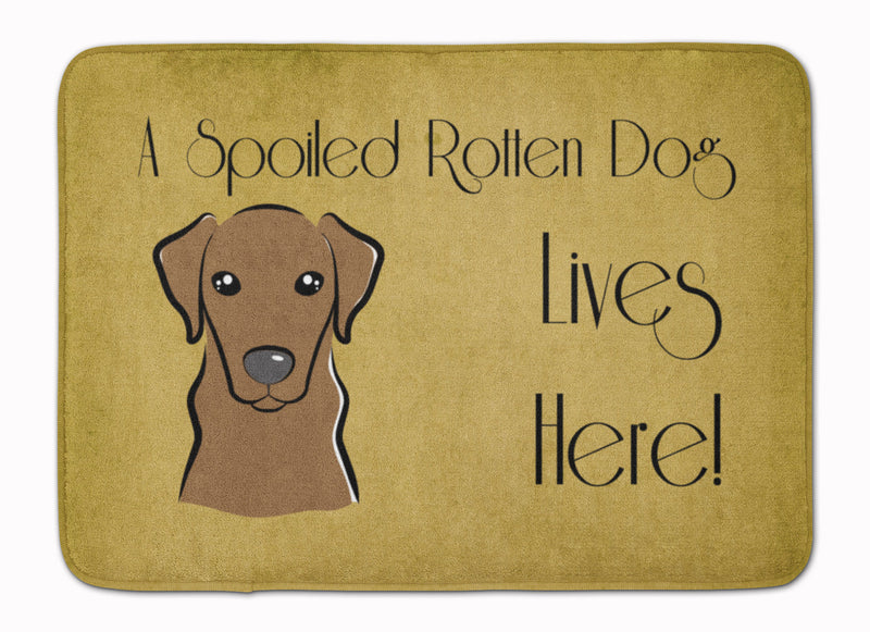 Chocolate Labrador Spoiled Dog Lives Here Machine Washable Memory Foam Mat BB1482RUG