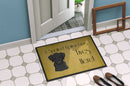 Black Labrador Spoiled Dog Lives Here Doormat - 24x36 Decorative Floor Mat – Indoor/Outdoor Rug with Artistic Flair BB1483JMAT