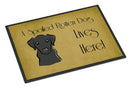 Black Labrador Spoiled Dog Lives Here Doormat - 24x36 Decorative Floor Mat – Indoor/Outdoor Rug with Artistic Flair BB1483JMAT