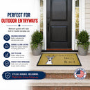 Italian Greyhound Spoiled Dog Lives Here Doormat Indoor Outdoor 24H X 36W Front Door Mat Rugs for Entryway, Non Slip Washable Low Pile,