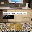French Bulldog Spoiled Dog Lives Here Memory Foam Kitchen Mat Machine Washable Anti-Fatigue Cushion Comfort Bath or Kitchen Rug