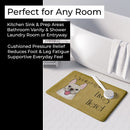 French Bulldog Spoiled Dog Lives Here Memory Foam Kitchen Mat Machine Washable Anti-Fatigue Cushion Comfort Bath or Kitchen Rug