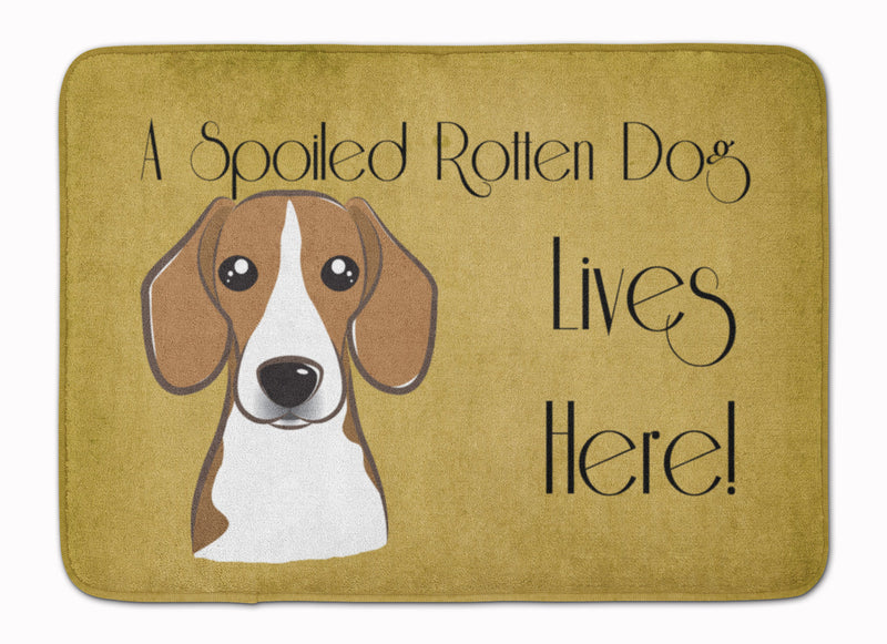 Beagle Spoiled Dog Lives Here Machine Washable Memory Foam Mat BB1487RUG