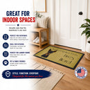 Min Pin Spoiled Dog Lives Here Doormat Indoor Outdoor 18H X 27W Front Door Mat Rugs for Entryway, Non Slip Washable