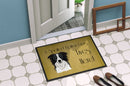 Border Collie Spoiled Dog Lives Here Doormat - 24x36 Decorative Floor Mat – Indoor/Outdoor Rug with Artistic Flair BB1489JMAT