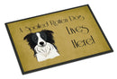Border Collie Spoiled Dog Lives Here Doormat - 18x27 Decorative Floor Mat – Indoor/Outdoor Rug with Artistic Flair BB1489MAT